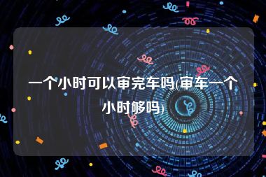 一个小时可以审完车吗(审车一个小时够吗)