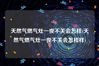 天然气燃气灶一夜不关会怎样(天然气燃气灶一夜不关会怎样样)