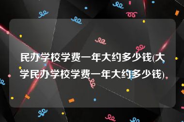 民办学校学费一年大约多少钱(大学民办学校学费一年大约多少钱)