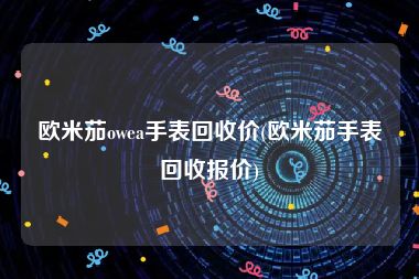 欧米茄owea手表回收价(欧米茄手表回收报价)