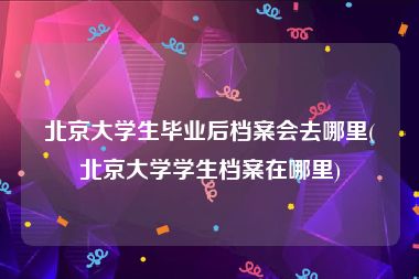 北京大学生毕业后档案会去哪里(北京大学学生档案在哪里)