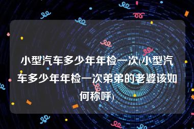 小型汽车多少年年检一次(小型汽车多少年年检一次弟弟的老婆该如何称呼)