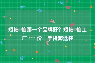 短袖T恤哪一个品牌好？短袖T恤工厂 *** 价一手货源途径