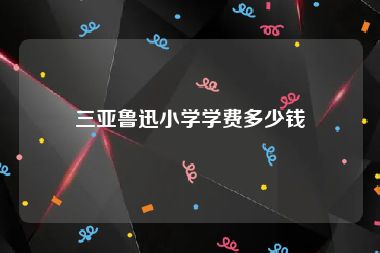 三亚鲁迅小学学费多少钱