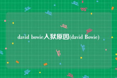 david bowie入狱原因(david Bowie)