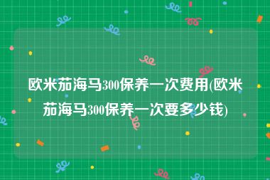 欧米茄海马300保养一次费用(欧米茄海马300保养一次要多少钱)