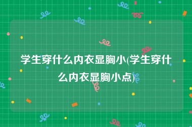 学生穿什么内衣显胸小(学生穿什么内衣显胸小点)