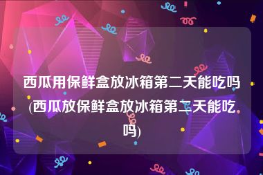 西瓜用保鲜盒放冰箱第二天能吃吗(西瓜放保鲜盒放冰箱第二天能吃吗)