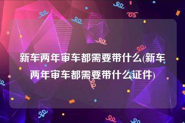 新车两年审车都需要带什么(新车两年审车都需要带什么证件)