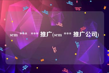 sem ***  *** 推广(sem *** 推广公司)