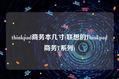 thinkpad商务本几寸(联想的Thinkpad商务T系列)