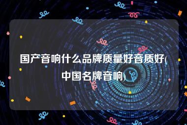 国产音响什么品牌质量好音质好(中国名牌音响)