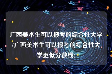 广西美术生可以报考的综合性大学(广西美术生可以报考的综合性大学更低分数线)