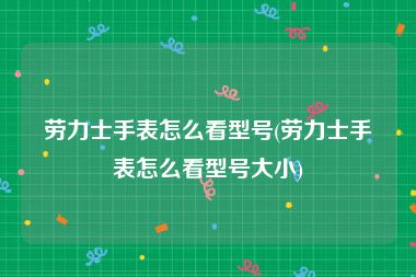 劳力士手表怎么看型号(劳力士手表怎么看型号大小)