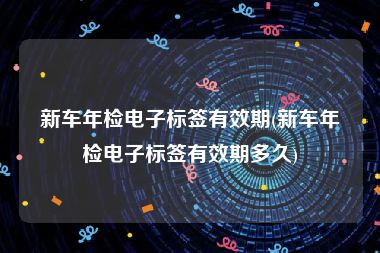 新车年检电子标签有效期(新车年检电子标签有效期多久)