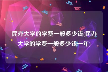 民办大学的学费一般多少钱(民办大学的学费一般多少钱一年)