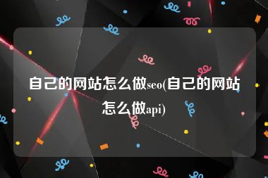 自己的网站怎么做seo(自己的网站怎么做api)